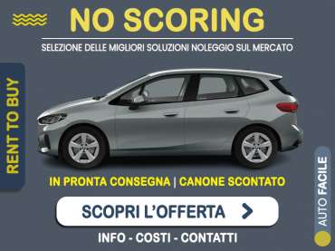 Offerta Monovolume e Multispazio BMW Serie 2 218d Active Tourer con cambio automatico: noleggio no scoring - l'offerta RENT TO BUY del broker MT Motors, con possibilità di acquisto a tariffa agevolata Diesel 