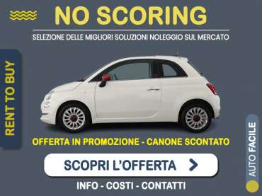 Offerta City car FIAT 500 1.0 Hybrid 70CV (RED): noleggio no scoring - l'offerta RENT TO BUY del broker MT Motors, con possibilità di acquisto a tariffa agevolata Ibrida - benzina (MHEV) 