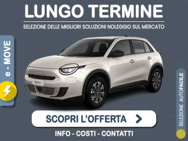 Offerta SUV e CrossOver FIAT 600 elettrica Pop: l'offerta noleggio del broker Medicredit Rent con la formula speciale e-MOVE di Leasys Elettrica 