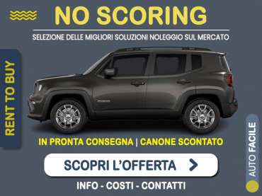 Offerta SUV e CrossOver JEEP RENEGADE 1.6 Mjt 130 CV Limited: noleggio no scoring - l'offerta RENT TO BUY del broker MT Motors, con possibilità di acquisto a tariffa agevolata Diesel 