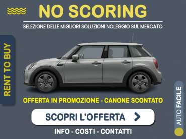 Offerta Berlina MINI One 75CV 5 porte: noleggio no scoring - l'offerta RENT TO BUY del broker MT Motors, con possibilità di acquisto a tariffa agevolata Benzina 