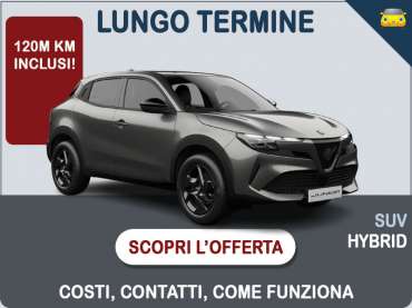 Offerta SUV e CrossOver Noleggio ALFA ROMEO JUNIOR 1.2 Hybrid eDCT6: scopriamo l'offerta promossa dal broker Medicredit Rent Ibrida - benzina (MHEV) 
