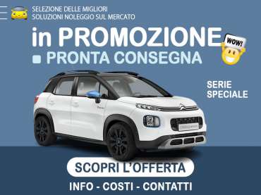 Offerta SUV e CrossOver Noleggio CITROËN C3 AIRCROSS PureTech 130 S&S EA Rip Curl: scopriamo l'offerta in promozione con auto in pronta consegna del broker Medicredit Rent Benzina 