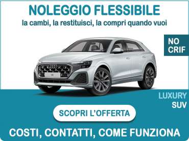 Offerta SUV e CrossOver Noleggio flessibile AUDI Q8 50 TDI 286CV tiptronic Sport: l'offerta di Medicredit Rent disponibile anche per segnalati in Crif e soc. neocostituite Ibrida - diesel (MHEV) 