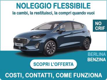 Offerta Berlina Noleggio flessibile FORD FIESTA Titanium: l'offerta di Medicredit Rent disponibile anche per segnalati in Crif e soc. neocostituite Benzina 