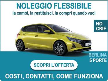 Offerta Berlina Noleggio flessibile HYUNDAI i20 GPL: l'offerta di Medicredit Rent disponibile anche per segnalati in Crif e soc. neocostituite GPL 