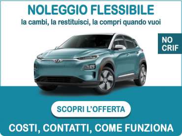 Offerta SUV e CrossOver Noleggio flessibile HYUNDAI KONA Electric: l'offerta di Medicredit Rent disponibile anche per segnalati in Crif e soc. neocostituite Elettrica 