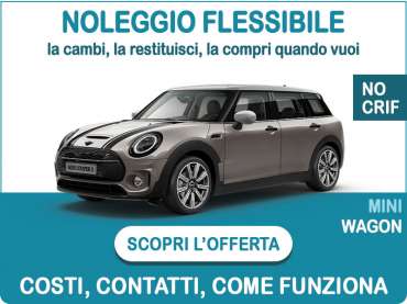 Offerta Station wagon Noleggio flessibile MINI COOPER SD ALL4 CLUBMAN: l'offerta di Medicredit Rent disponibile anche per segnalati in Crif e soc. neocostituite Diesel 