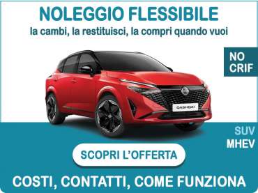 Offerta SUV e CrossOver Noleggio flessibile NISSAN QASHQAI MHEV Acenta: l'offerta di Medicredit Rent disponibile anche per segnalati in Crif e soc. neocostituite Ibrida - benzina (MHEV) 