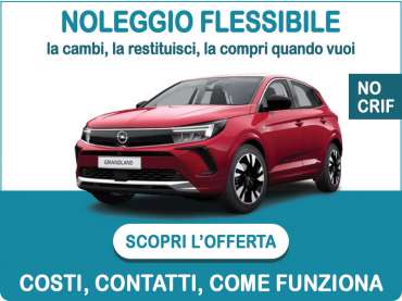 Offerta SUV e CrossOver Noleggio flessibile OPEL GRANDLAND GS Line: l'offerta di Medicredit Rent disponibile anche per segnalati in Crif e soc. neocostituite Benzina 
