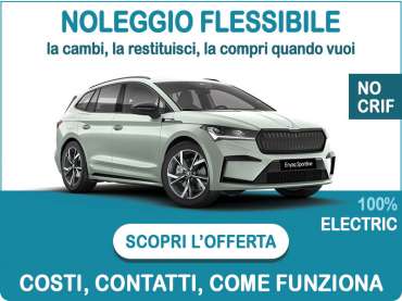 Offerta SUV e CrossOver Noleggio flessibile ŠKODA ENYAQ iV 60: l'offerta di Medicredit Rent disponibile anche per segnalati in Crif e soc. neocostituite Elettrica 