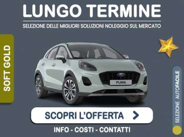 Offerta SUV e CrossOver Noleggio lungo termine FORD PUMA EcoBoost hybrid: l'offerta di MT Motors con valutazione dello scoring finanziario più flessibile Ibrida - benzina (MHEV) 