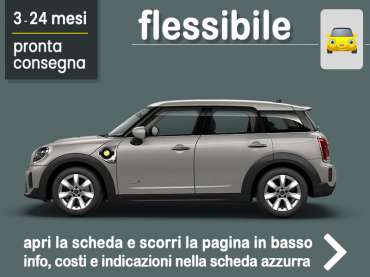 Offerta SUV e CrossOver Noleggio MINI Cooper SE Essential Countryman ALL4 in pronta consegna: scopri l’offerta flessibile promossa da Medicredit Rent Plug-in Hybrid 