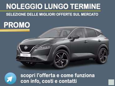 Offerta SUV e CrossOver Noleggio NISSAN QASHQAI 1.3 MHEV 158 Acenta Xtronic: scopriamo l'offerta promossa dal broker Medicredit Rent, con 1° canone omaggio Ibrida - benzina (MHEV) 