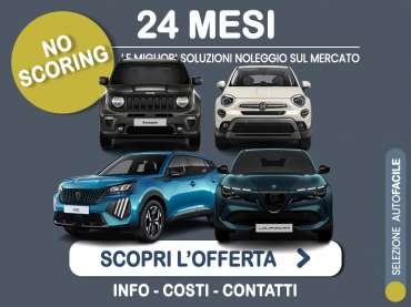 Offerta SUV e CrossOver Noleggio no scoring URBAN SUV 24 mesi a canone zero: ALFA ROMEO JUNIOR ibrida, JEEP RENEGADE 1.5 Hybrid, FIAT 500X 1.6 Mjt, PEUGEOT 2008 1.2 Hybrid - l'innovativa formula promossa da MT MOTORS Varie motorizzazioni 