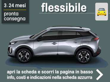 Offerta SUV e CrossOver Noleggio PEUGEOT 2008 PureTech 130 S&S EAT8 Allure Pack in pronta consegna: scopri l’offerta flessibile promossa da Medicredit Rent Benzina 