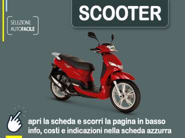 Offerta Scooter Noleggio scooter PEUGEOT TWEET 50 active: l’offerta di Medicredit Rent Benzina 