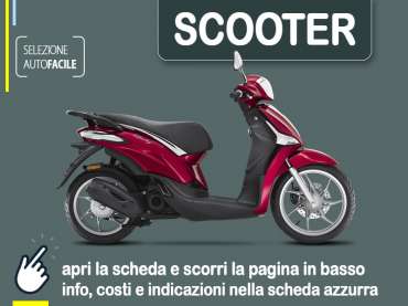 Offerta Scooter Noleggio scooter PIAGGIO Liberty 50 a lungo termine: miglior offerta selezionata Benzina 