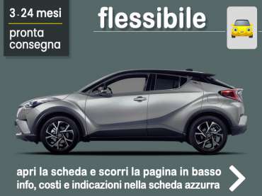 Offerta SUV e CrossOver Noleggio TOYOTA C-HR 1.8 Hybrid E-CVT Active in pronta consegna: scopri l’offerta flessibile promossa da Medicredit Rent Full Hybrid 