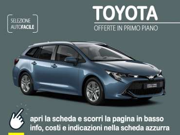 Offerta Station wagon Noleggio TOYOTA COROLLA Touring Sports Active 1.8 Hybrid = l'offerta in promozione di KINTO One per luglio 2023 Full Hybrid 