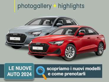 Offerta Berlina nuova AUDI A3: come noleggiare le nuove A3 Sedan e A3 Sportback? Le nostre indicazioni per le migliori soluzioni sul mercato, con highlights e photogallery del nuovo modello Benzina 