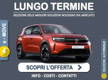 Offerta SUV e CrossOver OPEL FRONTERA Full Electric Edition: l'offerta noleggio del broker Medicredit Rent con la formula speciale e-MOVE di Leasys Elettrica 