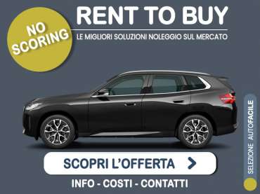 Offerta SUV e CrossOver Rent to buy BMW X3 xDrive20d: l'offerta no scoring di Medicredit Rent - in pronta consegna Ibrida - diesel (MHEV) 