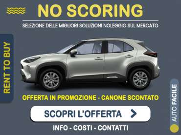 Offerta SUV e CrossOver TOYOTA YARIS CROSS 1.5 Hybrid E-CVT Active: noleggio no scoring - l'offerta RENT TO BUY del broker MT Motors, con possibilità di acquisto a tariffa agevolata Full Hybrid 