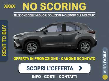 Offerta SUV e CrossOver TOYOTA YARIS CROSS 1.5 Hybrid E-CVT Business: noleggio no scoring - l'offerta RENT TO BUY del broker MT Motors, con possibilità di acquisto a tariffa agevolata Full Hybrid 