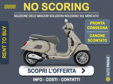 Offerta Scooter PIAGGIO VESPA GTS 300: noleggio no scoring - l'offerta RENT TO BUY del broker MT Motors, con possibilità di acquisto a tariffa agevolata Benzina 