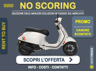 Offerta Scooter PIAGGIO VESPA SPRINT 150 S: noleggio no scoring - l'offerta RENT TO BUY del broker MT Motors, con possibilità di acquisto a tariffa agevolata Benzina 